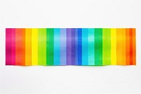 Rainbow adhesive strip white background creativity rectangle.