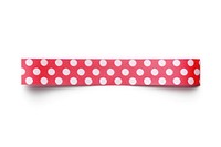 Red and white dot pattern adhesive strip white background accessories rectangle.