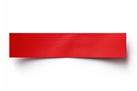 Red paper adhesive strip backgrounds white background accessories.