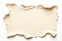 Ripped cream paper backgrounds white background rectangle.