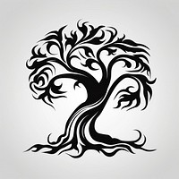 Tree black logo calligraphy.