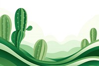 Cactus solid curve frame green backgrounds plant.