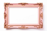 Vintage pink gold frame rectangle white background architecture.