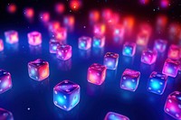 Retrowave dice backgrounds abstract illuminated.