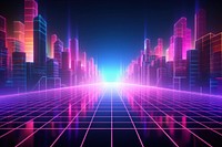 Retrowave buildings backgrounds abstract purple.