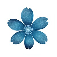 Blue flower icon nature petal plant.