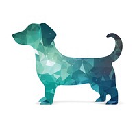 Blue green gradient dog icon animal mammal pet.