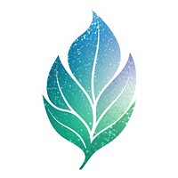 Blue green gradient group leaf icon plant logo art.