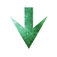 Green arrow icon symbol shape white background.
