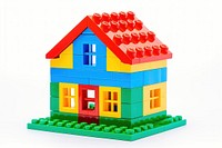 House made with toy block architecture construction.