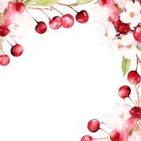 Cherry border watercolor backgrounds blossom flower.