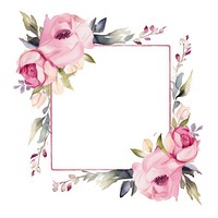 Funeral frame watercolor pattern flower wreath.