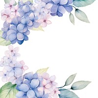 Hydrangea frame watercolor backgrounds pattern flower.