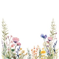 Midsummer border watercolor backgrounds pattern flower.
