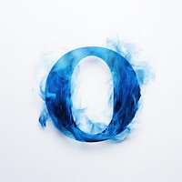 Blue flame letter O font accessories simplicity.