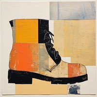 Art footwear painting collage.