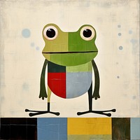 Art painting animal frog.