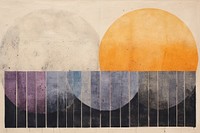 Nine phases of the full growth cycle of the moon art painting backgrounds.