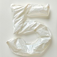 Number 5 plastic white bag.
