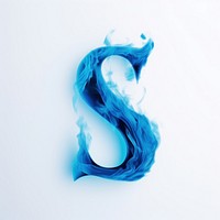 Blue flame letter S font creativity turquoise.