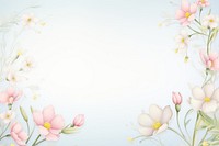 Painting of flowers border backgrounds blossom pattern.