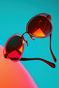 Photo of glasses sunglasses accessories reflection.