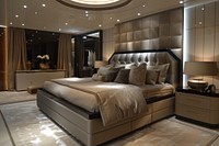 Photo of modern bedroom furniture architecture comfortable.
