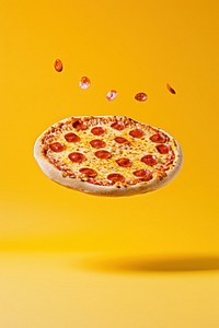 Photo of pizza food basketball pepperoni.