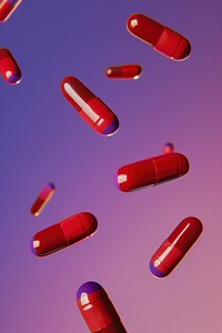 Photo of pills capsule tin antioxidant.