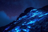 Bioluminescence Mountain background mountain outdoors nature.