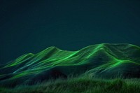 Bioluminescence Hills background green outdoors nature.
