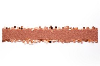 Rose gold glitter white background textured jewelry.