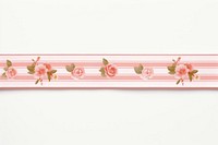 Flower pattern adhesive strip plant white background graphics.