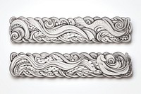 Zentangle pattern adhesive strip jewelry white background accessories.