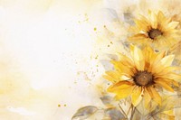Yellow sunflower watercolor background backgrounds painting petal.