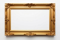 Gold plated wooden picture frame backgrounds gold white background.
