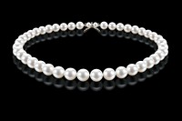 White pearl string beads necklace bracelet jewelry accessories.