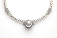 White pearl tring necklace gemstone jewelry diamond.