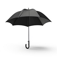 Black umbrella white background protection sheltering.