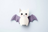 Cute ghost and bat animal paper anthropomorphic.