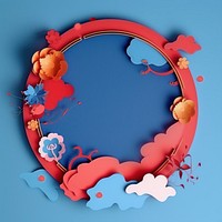 Chinese new year circle border art creativity pattern.