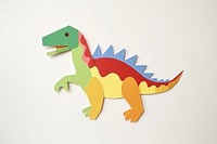 Illustration of a dinosaur animal craft representation.