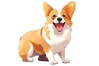 Corgi dog cartoon mammal animal.