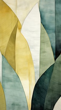 Banana leaves abstract painting art.