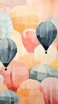 Hot air balloons abstract aircraft transportation.