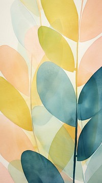 Mimosa leaves abstract painting pattern.