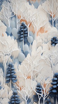 Snow forest pattern nature art.