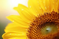 Water droplet on sunflower backgrounds nature petal.