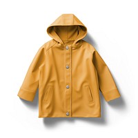 Kids yellow raincoat mockup psd
