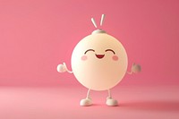 Lightbulb in student character cartoon cute egg.